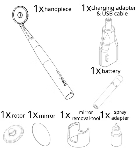 i-dent Everclear Starter Pack: Fog-Free Dental Mirror (Single)