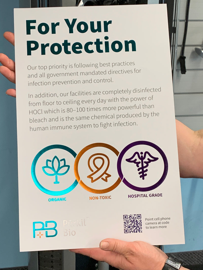 Purkil Bio™  Infection Protection Placard