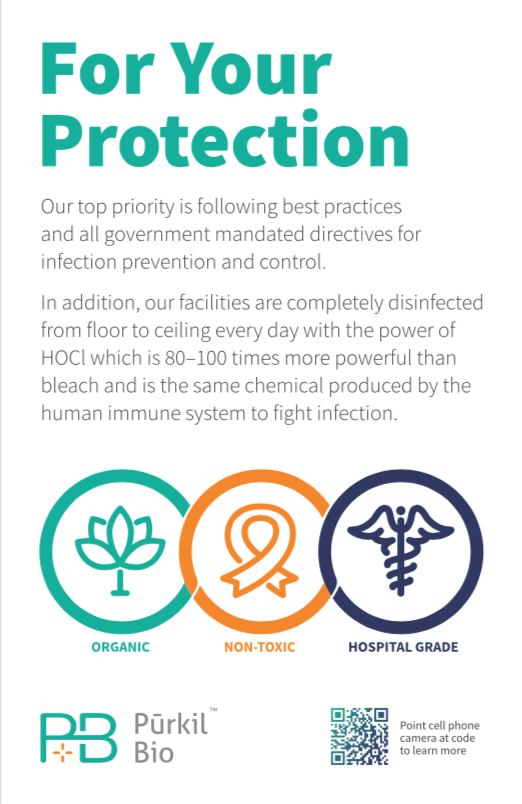 Purkil Bio™  Infection Protection Placard